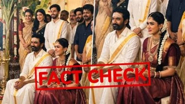 Fact Check: Did Dhanush Secretly Marry Mrunal Thakur in Chennai? Truth Behind Viral Wedding Video (Watch)