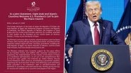 &lsquo;Comprehensive Plan to End Conflict&rsquo;: 8 Arab and Islamic Nations Welcome US President Donald Trump&rsquo;s Invite to Join Proposed &lsquo;Board of Peace&rsquo;