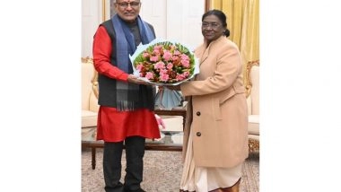 India News | Vice President C.P. Radhakrishnan Meets President Droupadi Murmu to Exchange New Year Greetings