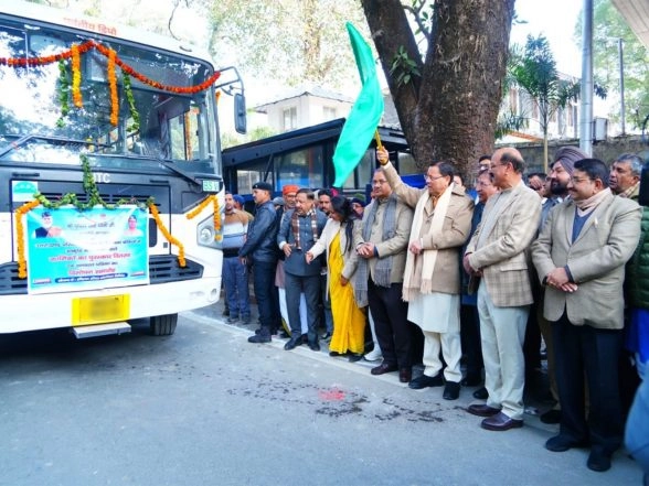 India News | Uttarakhand CM Pushkar Dhami Flags off 100 New Buses for Uttarakhand Transport Corporation