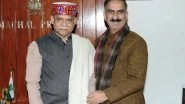 India News | Himachal Pradesh: CM Sukhu Exchanges New Year Greetings with Governor Shiv Pratap Shukla