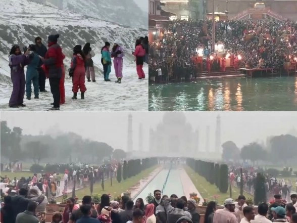 Entertainment News | Happy New Year: Offering Prayers to Huge Crowd at Tourist Spots, People Usher in 2026 with Joy