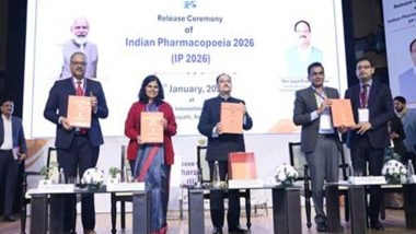 India News | Indian Pharmacopoeia 2026 Expands Coverage of Anti-TB, Anti-Diabetic and Anti-Cancer Medicines with 121 New Monographs