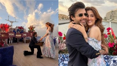 Entertainment News | Kriti Sanon's Sister Nupur Sanon Gets Engaged to Longtime Boyfriend Stebin Ben, Check Pics
