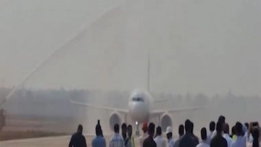 Business News | Test Flight Lands at Bhogapuram Airport in Andhra Pradesh, Commercial Operations Expected from June