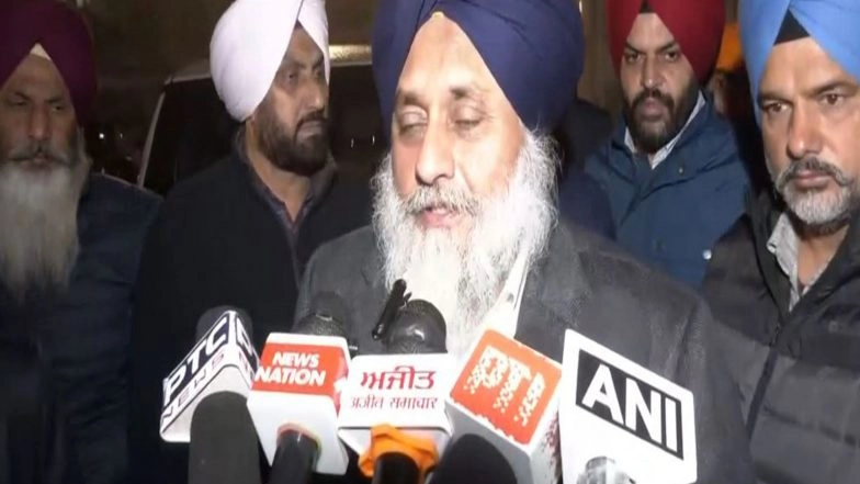 India News | Akali Dal Chief Sukhbir Badal Condemns Killing of Sarpanch Jarnail Singh, Slams Punjab Govt over Law and Order