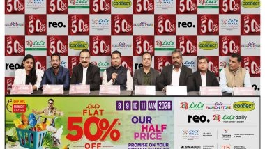 Business News | Unlock Half Price - Lulu Bengaluru Announces Biggest Sale of the Year: Flat 50% Off During January 8,9,10 & 11, 2026