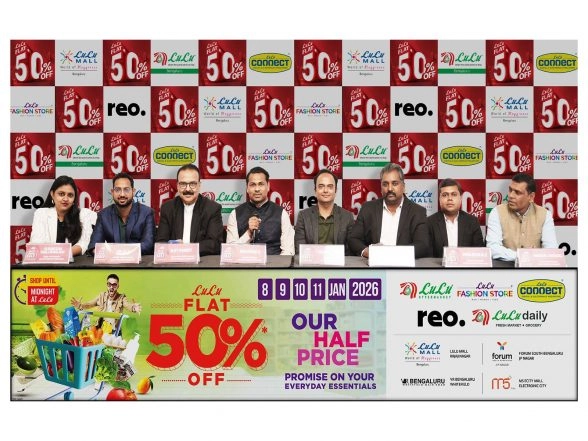 Business News | Unlock Half Price - Lulu Bengaluru Announces Biggest Sale of the Year: Flat 50% Off During January 8,9,10 & 11, 2026