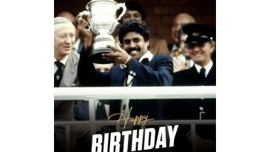 Sports News | BCCI Wishes 1983 World Cup-winning Captain Kapil Dev on His 67th Birthday