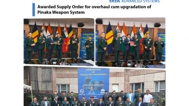 Business News | Tata Advanced Systems Gets Supply Order for Overhaul Cum Upgradation of Pinaka Weapon System from Indian Army