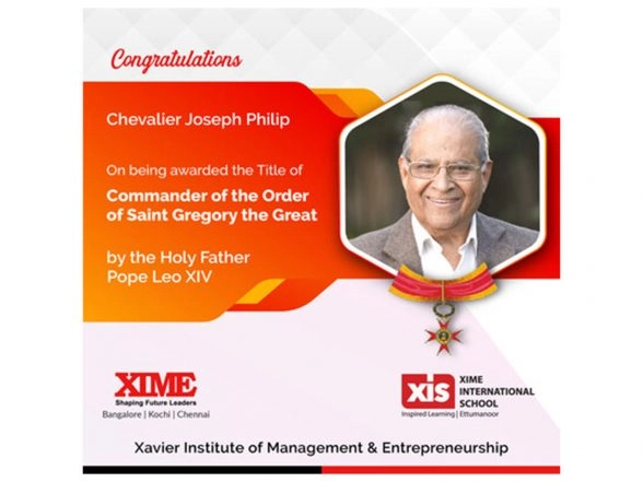 Business News | Chevalier Prof. J. Philip Honoured by the Holy Father Pope Leo XIV with the Title of 'Commander of the Order of Saint Gregory the Great'