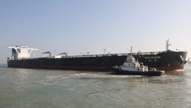 Business News | Adani's Mundra Port Berths Nation's First Fully Laden Very Large Crude Carrier