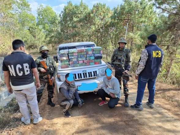 India News | NCB Busts Cross-border Drug Racket Near Indo-Myanmar Border, Seizes 7.3 Kg Heroin; Two Held
