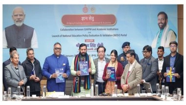 Business News | Nayab Singh Saini, Chief Minister, Haryana Releases Haryana's 1st District Human Development Report by the Jindal Institute of Haryana Studies