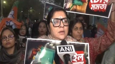 India News | West Bengal: BJP Mahila Morcha Holds Protest Against CM Mamata Banerjee in Kolkata