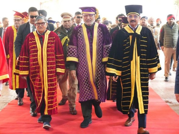 India News | Vice-President CP Radhakrishnan Attends LPU's 12th Convocation, Urges Students to Give Back to Society