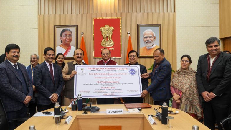 India News | DDA Hands over Land to GGSIPU, Delhi Teachers' University for New Campuses in Narela