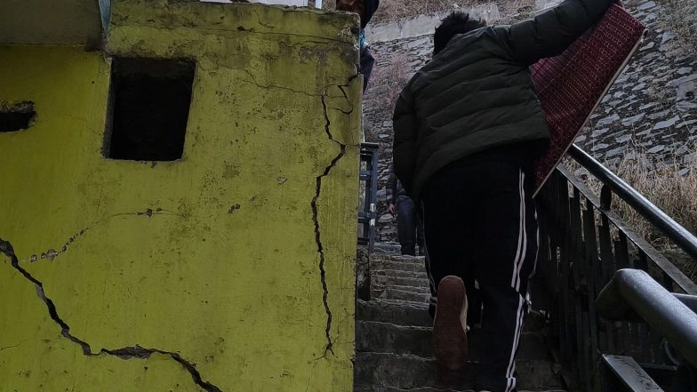 India News | Cracks Emerge in Houses, Roads Near Under-construction NHAI Tunnel in Shimla; 15 Families Evacuated, Residents Demand Justice