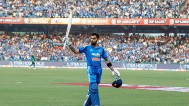 Sports News | Virat Kohli 25 Runs Away from Becoming Third Player to Score 28k Runs Across All Formats