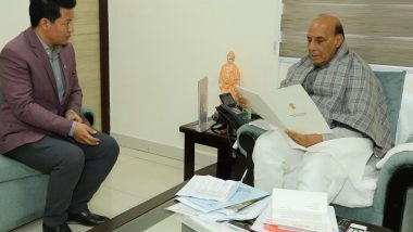 India News | Sikkim MP Indra Hang Subba Calls on Defence Minister, Discusses Strategic Issues Around State