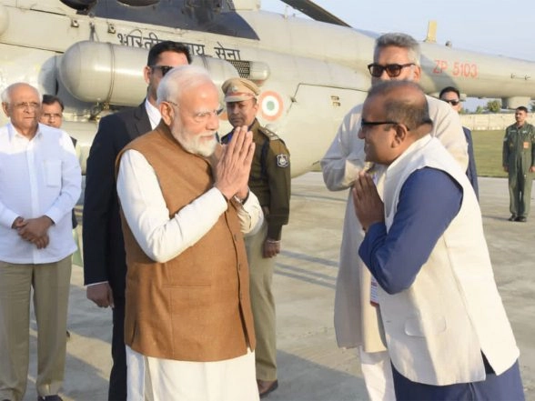 India News | PM Modi Receives Warm Welcome at Somnath