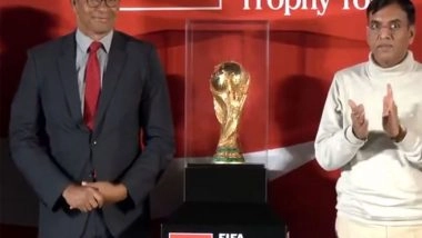 Sports News | FIFA World Cup 2026 Trophy Arrives in India; Mansukh Mandaviya, Gilberto D'silva Unveil Trophy