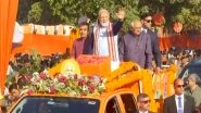 India News | Gujarat: PM Modi Plays Conch During Shaurya Yatra in Somnath
