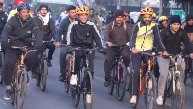 Sports News | Healthy Body is the Foundation of Strong Leadership: Mansukh Mandaviya During 56th Fit India Sundays on Cycle