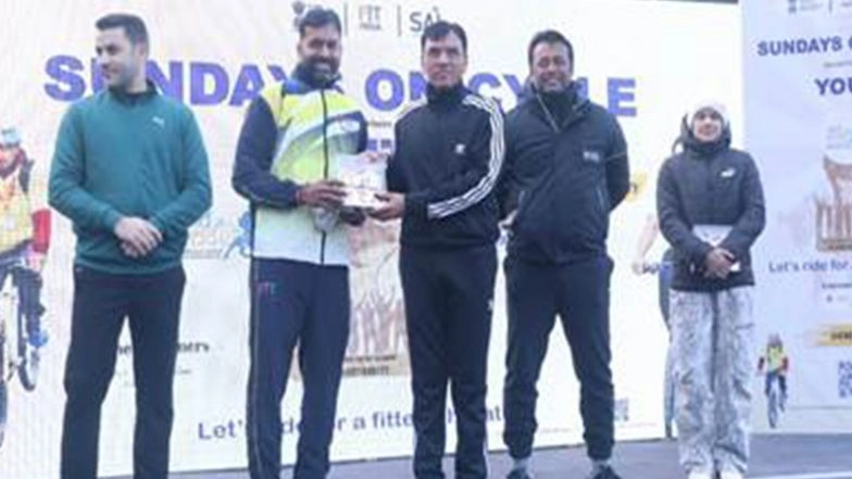 India News | Healthy Body is Foundation of Strong Leadership, Says Mansukh Mandaviya During 56th Fit India Sundays on Cycle