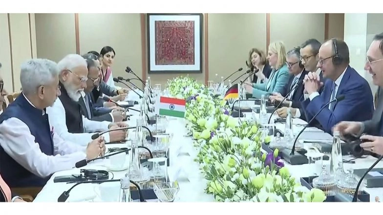 World News | PM Modi Holds Delegation-level Talks with German Chancellor Merz in Gandhinagar