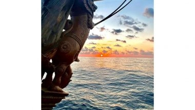 World News | Indian Sailing Vessel 'Kaundinya' Built Using 2000-year-old Technique Enters Omani Waters on Historic Voyage