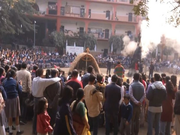 India News | Students, Teachers of Assam Jatiya Bidyalay Celebrate Pre-Magh Bihu Festival in Guwahati