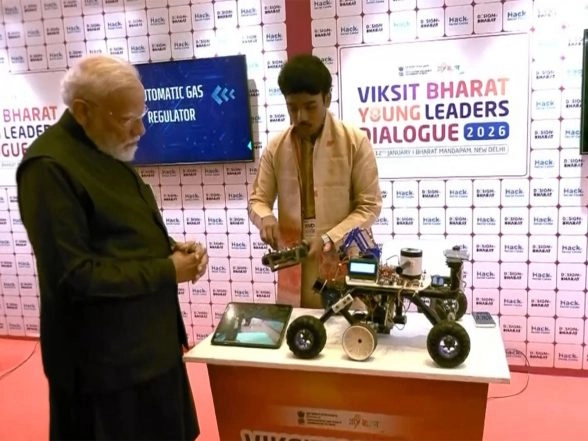 India News | PM Modi Arrives at Bharat Mandapam to Take Part in Viksit Bharat Young Leaders Dialogue 2026