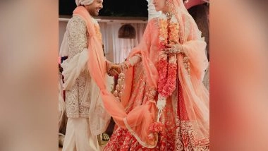 Entertainment News | Nupur Sanon Shares Dreamy Pics from Her Traditional Hindu Wedding with Stebin, Sister Kriti Reacts with Nazar Emoji