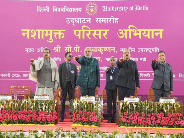 India News | VP Radhakrishnan Inaugurates Drug-free Campus Campaign at DU
