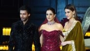 Entertainment News | Nupur Sanon's Dazzling Red Gown Turns Heads at Mumbai Reception, Kriti Sanon's Elegant Look Steals Show