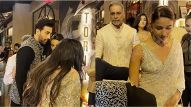 Entertainment News | Ranbir Kapoor, Alia Bhatt Serve Couple Goals During Late-night Outing, Arrive Hand-in-hand at Mumbai Restaurant