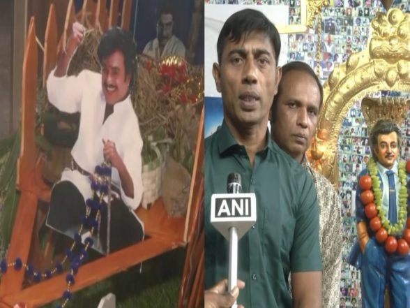 Entertainment News |  Pongal 2026: Rajinikanth Temple in Madurai Pays Homage to Farmers as Die-hard Thalaivar Fan Marks Festival with Family