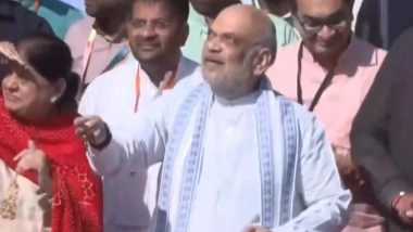 India News | Amit Shah Offers Prayer at Jagannath Temple, Flies Kite in Ahmedabad