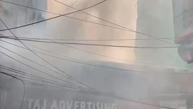 India News | Kolkata: Massive Fire Breaks out on Ganguly Street, 3 Shops Damaged