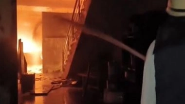 India News | Rajasthan: Massive Fire Breaks out at Plywood Furniture Godown in Dausa