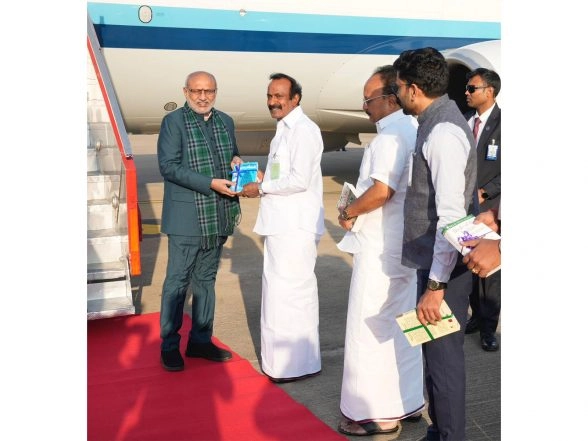 India News | VP Radhakrishnan Arrives in Tamil Nadu for 2-day Visit