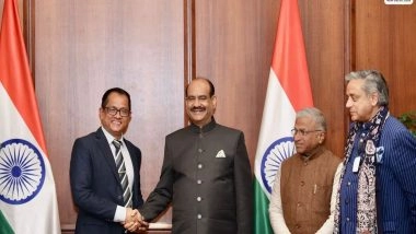 World News | Om Birla Meets Sri Lanka Parliament Speaker, Discusses Deeper Engagement in Technology-driven Parliamentary Innovation