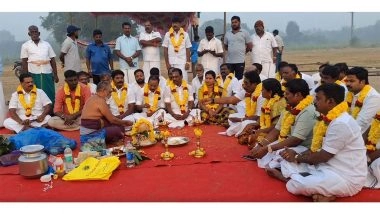 India News | TN: Bhoomi Poojan Held at Chengalpattu District by NDA Alliance Parties' Functionaries Ahead of PM Modi's Visit