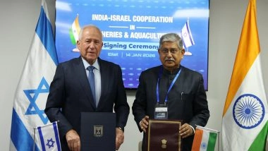 India News | India, Israel Sign Joint Ministerial Declaration of Intent on Cooperation in Fisheries, Aquaculture