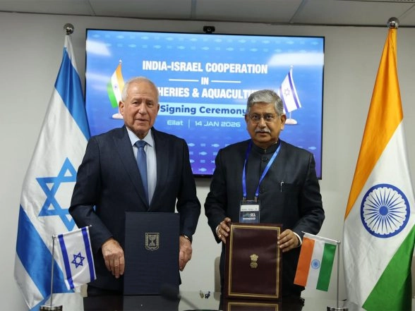 India News | India, Israel Sign Joint Ministerial Declaration of Intent on Cooperation in Fisheries, Aquaculture