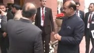 World News | LS Speaker Om Birla Arrives at Parliament as Delegations Reach for 28th Commonwealth Speakers' Conference