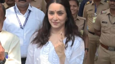 Entertainment News | BMC Polls: Shraddha Kapoor Steps out to Vote, Flaunts Inked Finger