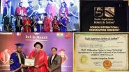 Business News | Dr. Nandiki Gangadhar Reddy Conferred Prestigious PhD in Green Technology at XXVII Sorbon International Convocation
