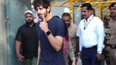 Entertainment News | Kartik Aaryan, Mother, Sister Cast Their Vote in Maharashtra Civic Polls